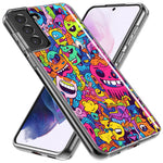 Samsung Galaxy S9 Psychedelic Trippy Happy Characters Pop Art Hybrid Protective Phone Case Cover