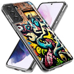 Samsung Galaxy S22 Ultra Urban Graffiti Wall Art Painting Hybrid Protective Phone Case Cover