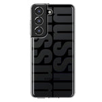 Samsung Galaxy S21 Black Clear Funny Text Quote Bussin Hybrid Protective Phone Case Cover