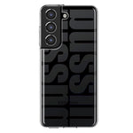 Samsung Galaxy S21 FE Black Clear Funny Text Quote Bussin Hybrid Protective Phone Case Cover
