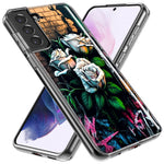 Samsung Galaxy S9 White Roses Graffiti Wall Art Painting Hybrid Protective Phone Case Cover