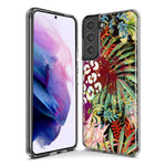 Samsung Galaxy S20 Leopard Tropical Flowers Vacation Dreams Hibiscus Floral Hybrid Protective Phone Case Cover