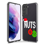 Samsung Galaxy S22 Plus Christmas Funny Couples Chest Nuts Ornaments Hybrid Protective Phone Case Cover