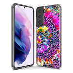 Samsung Galaxy S10e Vibrant Pink Purple Tie Dye Summer Leopard Swirl Rainbow Hybrid Protective Phone Case Cover