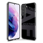 Samsung Galaxy S10e Black Clear Funny Text Quote Adulting AF Hybrid Protective Phone Case Cover