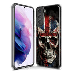 Samsung Galaxy S22 Ultra British UK Flag Skull Hybrid Protective Phone Case Cover