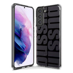 Samsung Galaxy S20 Ultra Black Clear Funny Text Quote Bussin Hybrid Protective Phone Case Cover
