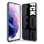 Samsung Galaxy S10e Black Clear Funny Text Quote Fckfomo Hybrid Protective Phone Case Cover
