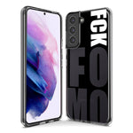 Samsung Galaxy Note 9 Black Clear Funny Text Quote Fckfomo Hybrid Protective Phone Case Cover