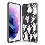 Samsung Galaxy Note 10 Cute Halloween Spooky Floating Ghosts Horror Scary Hybrid Protective Phone Case Cover