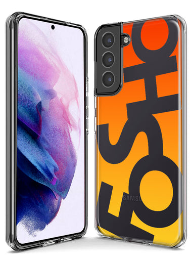 Samsung Galaxy S10 Plus Orange Yellow Clear Funny Text Quote Fosho Hybrid Protective Phone Case Cover
