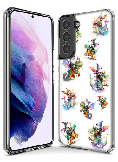 Samsung Galaxy S10 Plus Cute Fairy Cartoon Gnomes Dragons Monsters Hybrid Protective Phone Case Cover