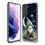 Samsung Galaxy S21 Stars Moon Starry Night Space Gnome Hybrid Protective Phone Case Cover