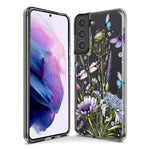 Samsung Galaxy S20 Plus Lavender Dragonfly Butterflies Spring Flowers Hybrid Protective Phone Case Cover