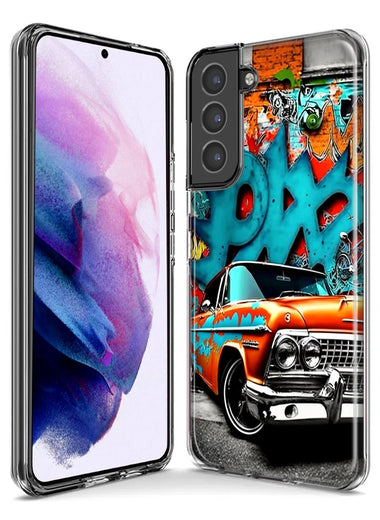 Samsung Galaxy S22 Ultra Lowrider Painting Graffiti Art Hybrid Protective Phone Case Cover