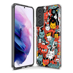 Samsung Galaxy S9 Psychedelic Cute Cats Friends Pop Art Hybrid Protective Phone Case Cover