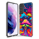 Samsung Galaxy Note 10 Neon Rainbow Psychedelic Trippy Hippie Bomb Star Dream Hybrid Protective Phone Case Cover