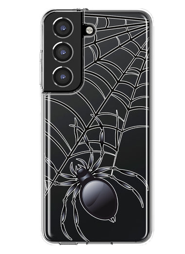 Samsung Galaxy S21 Creepy Black Spider Web Halloween Horror Spooky Hybrid Protective Phone Case Cover