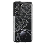 Samsung Galaxy S21 Creepy Black Spider Web Halloween Horror Spooky Hybrid Protective Phone Case Cover