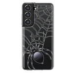 Samsung Galaxy S21 FE Creepy Black Spider Web Halloween Horror Spooky Hybrid Protective Phone Case Cover
