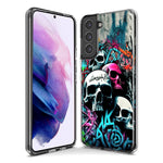 Samsung Galaxy S21 Ultra Skulls Graffiti Painting Art Hybrid Protective Phone Case Cover