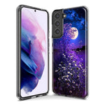 Samsung Galaxy S23 Plus Spring Moon Night Lavender Flowers Floral Hybrid Protective Phone Case Cover