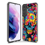 Samsung Galaxy S21 FE Psychedelic Trippy Death Skull Pop Art Hybrid Protective Phone Case Cover