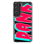 Samsung Galaxy S21 FE Teal Pink Clear Funny Text Quote Dank Hybrid Protective Phone Case Cover