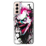 Samsung Galaxy S21 Plus Evil Joker Face Painting Graffiti Hybrid Protective Phone Case Cover