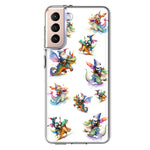Samsung Galaxy S21 Cute Fairy Cartoon Gnomes Dragons Monsters Hybrid Protective Phone Case Cover