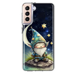 Samsung Galaxy S21 Stars Moon Starry Night Space Gnome Hybrid Protective Phone Case Cover