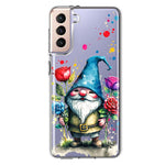 Samsung Galaxy S21 Plus Gnome Red Purple Blue Roses Garden Hybrid Protective Phone Case Cover