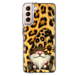 Samsung Galaxy S21 Plus Gnome Sunflower Leopard Hybrid Protective Phone Case Cover