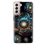 Samsung Galaxy S21 Mandala Geometry Abstract Multiverse Pattern Hybrid Protective Phone Case Cover