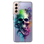 Samsung Galaxy S21 Plus Fantasy Octopus Tentacles Skull Hybrid Protective Phone Case Cover