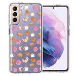 Samsung Galaxy S21 Plus Mexican Pan Dulce Cafecito Coffee Concha Polka Dots Double Layer Phone Case Cover