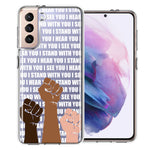 Samsung Galaxy S21 Plus BLM Equality Stand With You Double Layer Phone Case Cover