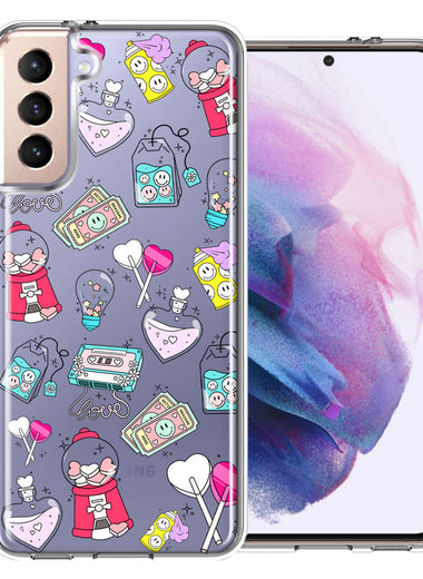 Samsung Galaxy S21 Plus Valentine's Day Candy Feels like Love Hearts Double Layer Phone Case Cover