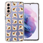 Samsung Galaxy S21 Plus Frenchie Bulldog Polkadots Design Double Layer Phone Case Cover