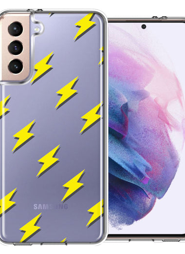 Samsung Galaxy S21 Plus Electric Lightning Bolts Design Double Layer Phone Case Cover