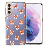 Samsung Galaxy S21 Plus Shiba Inu Polkadots Design Double Layer Phone Case Cover