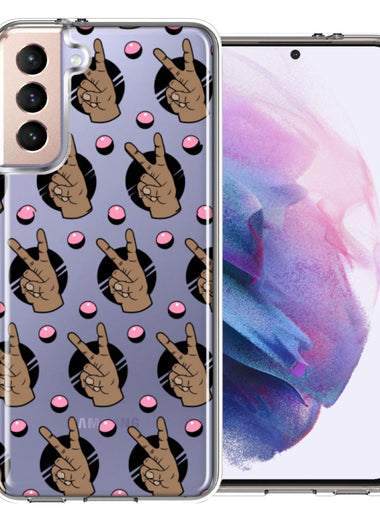 Samsung Galaxy S21 Plus Peace for All Design Double Layer Phone Case Cover