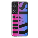 Samsung Galaxy S21 Pink Blue Clear Funny Text Quote Slay Girl Hybrid Protective Phone Case Cover