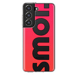 Samsung Galaxy S21 FE Red Pink Clear Funny Text Quote Smol Hybrid Protective Phone Case Cover