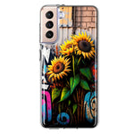 Samsung Galaxy S21 Sunflowers Graffiti Painting Art Hybrid Protective Phone Case Cover