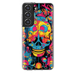 Samsung Galaxy S21 Psychedelic Trippy Death Skull Pop Art Hybrid Protective Phone Case Cover