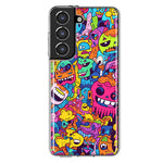Samsung Galaxy S21 Plus Psychedelic Trippy Happy Characters Pop Art Hybrid Protective Phone Case Cover
