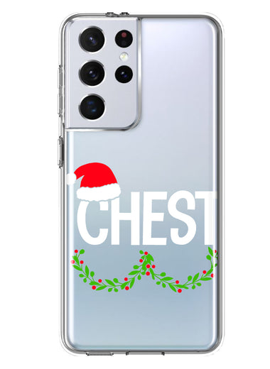 Samsung Galaxy S21 Ultra Christmas Funny Ornaments Couples Chest Nuts Hybrid Protective Phone Case Cover