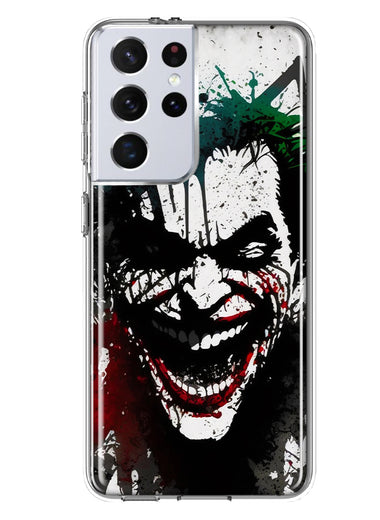 Samsung Galaxy S21 Ultra Laughing Joker Painting Graffiti Hybrid Protective Phone Case Cover