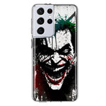 Samsung Galaxy S21 Ultra Laughing Joker Painting Graffiti Hybrid Protective Phone Case Cover